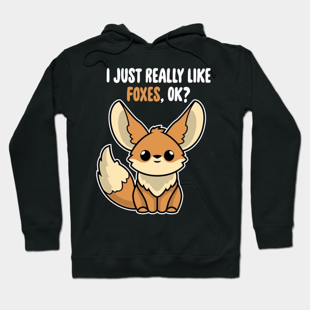 I Just Really Like Foxes OK ? Cute Toddlers Kids design Hoodie by theodoros20